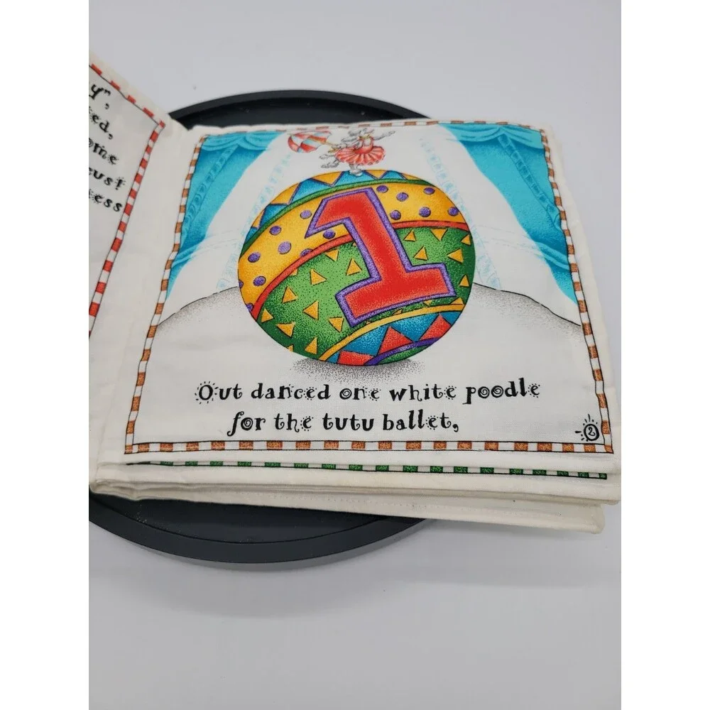 Silly Circus Cloth Handmade Fabric Book